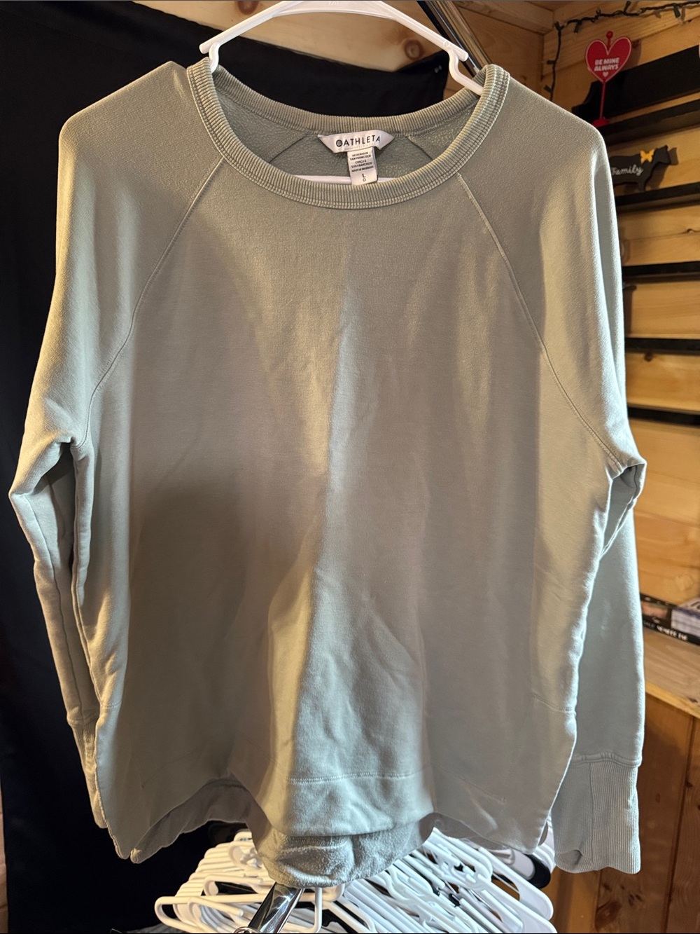 Athleta Sage Green Crewneck Pullover Sweatshirt